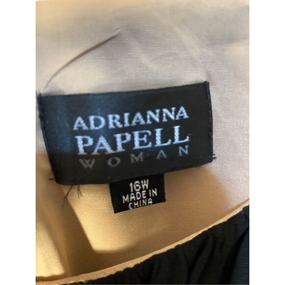 Adriana Papell women’s mixed media ruched mesh sheath dress size 16 ￼ - Picture 4 of 4